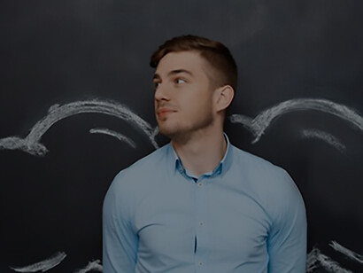 Image showcasing a comical portrayal of a man with faux muscle arms, representing motivation, dopamine, and success