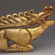 Excavated by N.I. Veselovsky, Chased plaque in the form of a deer, Kostromskaya Burial mound No 1, 1897. Courtesy of State Hermitage Museum