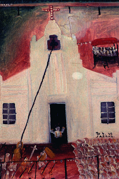 Jose Antonio da Silva, Procesión (detalle), 1948. Cortesía del Museo de Arte Moderno de São Paulo