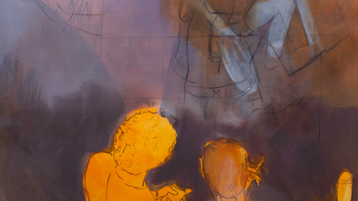 Thomas Eggerer, Golden Untitled, 2015, oil on canvas, 167.6 x 162.6 cm - 66 x 64 inches © Thomas Eggerer, Courtesy Maureen Paley, London
