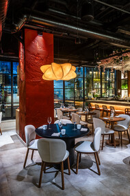Interior de Mita DC, el restaurant donde cocina la chef Tatiana Mora y que fue destacado con una estrella Michelin