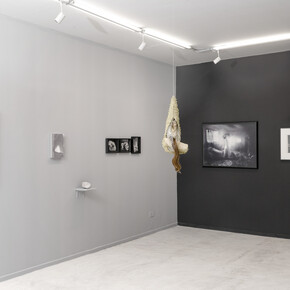 Varios artistas, Obras amigas vol.5. Incluso el Apocalipsis es fugaz, vista de exhibición. Cortesía de Quimera Galería