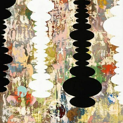 Perry Burns, Goa, 2014, oil on paper, 16 x 16 inches