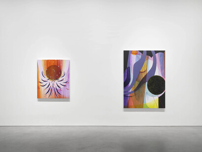 Carrie Moyer, Always Venus, never Mars, exhibition view. Courtesy of Pilar Corrias Gallery