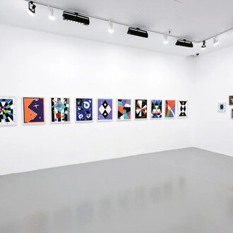 Frank Schwaiger, Alchemy – A brush with the universal, exhibition view. Courtesy of Bruno David Gallery