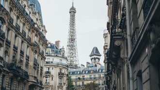 View of Eiffel Tower in Paris, France