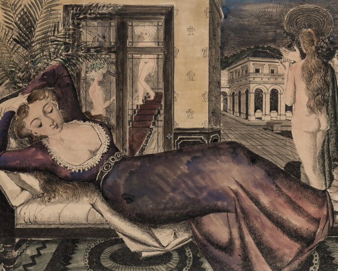 Paul Delvaux, le maître du rêve. Courtesy of Ville d'Evian