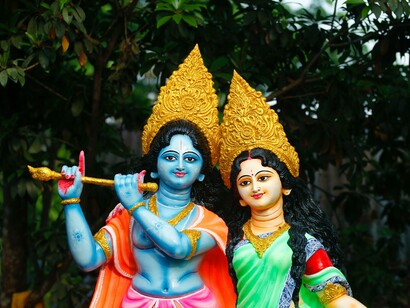  Radha and Krishna statues
