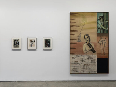 Anju Dodiya, The geometry of ash, exhibition view. Courtesy of Chemould