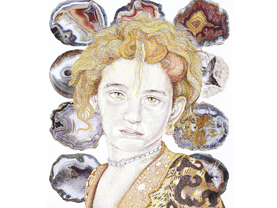 Faiza Butt, Erosion 3, 2014, Ink-jet print and ink drawing on archival cotton paper, 29.7 x 21 cm (11 ¾ x 8 ¼ in)