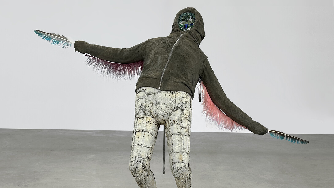 Hector Dionicio Mendoza, When I dream I fly (En mis sueños yo vuelo) (detail), 2023-2024. Mixed media, 50 x 68 x 28 in, view 1. Courtesy of Luis De Jesus Los Angeles