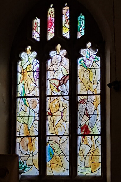 Chagall’s stained-glass windows in All Saints church, Tudeley