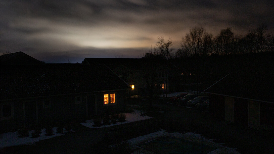 Interruzione di corrente notturna a Tuntorp, Brastad, comune di Lysekil, Svezia, 2023