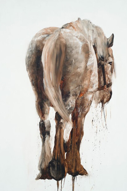 Kevin Sonmor, Constitutional Going, 2016
Oil on Linen, 84 x 60 in.