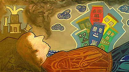 One of the banners created for the group 'sensibilizzazioni libere e concrete' of taranto: raising awareness and taking action against pollution, Italy