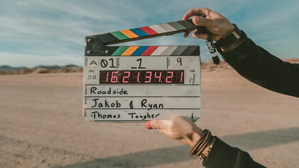 The iconic moment before shooting begins on a movie set
