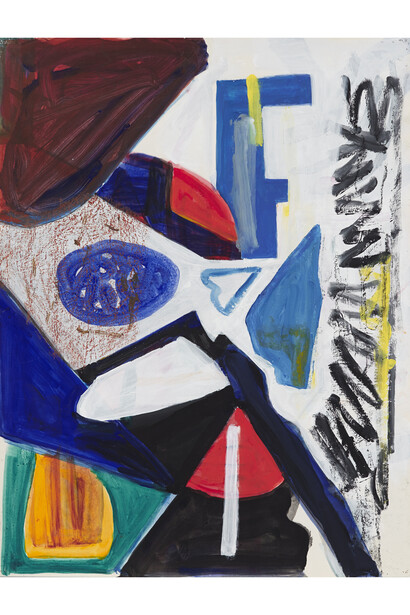 Shirley Jaffe, Untitled, n. d., gouache on paper, 25 5/8 x 19 ¾ inches (65.08 x 48.26 cm)