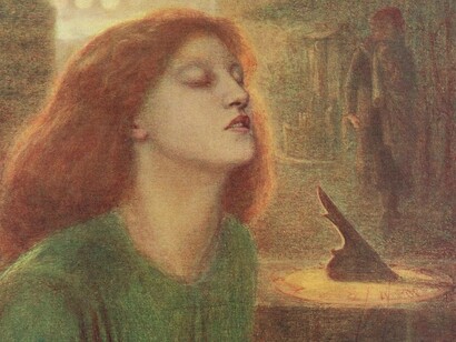 Siddal modelled for the portrait Beata Beatrix by Dante Gabriel Rossetti