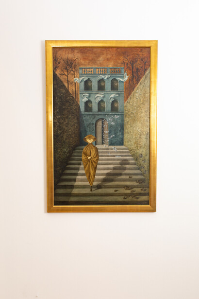Remedios Varo, Ruptura, 1955, oil on masonite, 95x60 cm. Courtesy of Gallery Wendi Norris, San Francisco