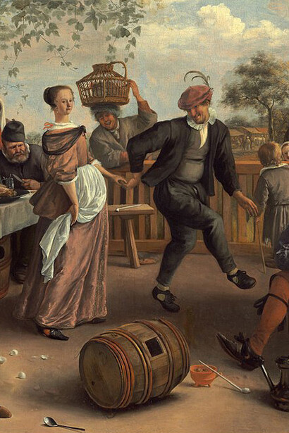 Jan Steen, The Dancing Couple, detail