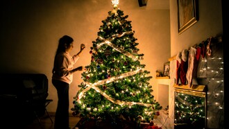 Decorando el árbol