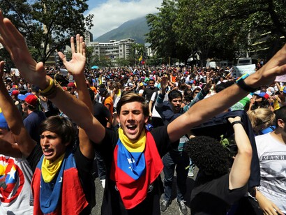 Protestas en Venezuela ante la situación económica