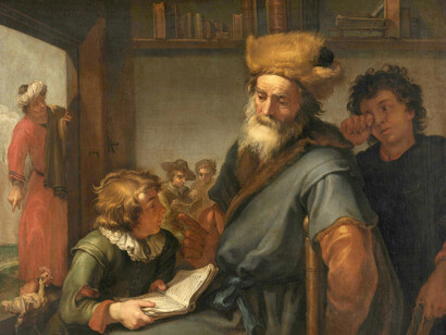 Platón se burla de Diógenes, Hendrick Bloemaert