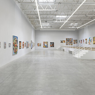Walter Robinson, Let the music play, exhibition view. Courtesy of Jeffrey Deitch