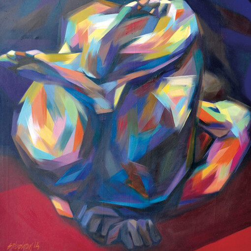 Sam Ebohon, Figuration, Oil on canvas, 2011, 128 x 125 cm 