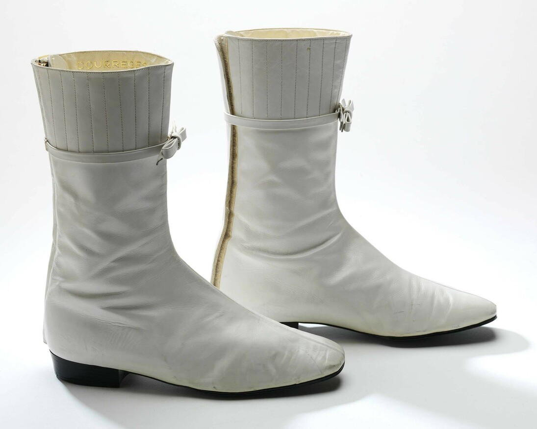 Leather ankle boots, André Courrèges, 1965, France. Museum no. T.109-1974. © Victoria and Albert Museum, London