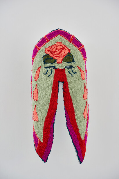 Margaux McAllister, Rose mourning mask (detail). Courtesy of Paradigm Gallery + Studio