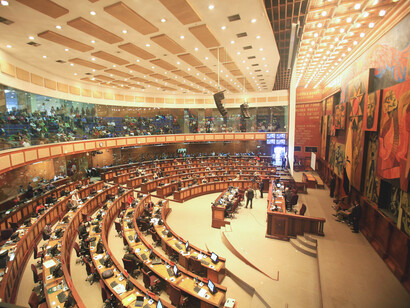 Hemiciclo del Parlamento de Ecuador, ubicado en su capital Quito
