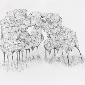 Henrique Oliveira, Sans titre, 2015, Crayon sur papier / Pencil on paper, 57 x 76,5 cm / 22 1/2 x 30 1/8 in.
Pièce unique / Unique piece, Courtesy Galerie GP & N Vallois, Paris, Photo : André Morin