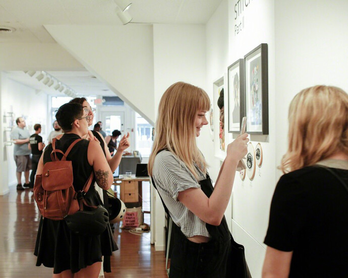 Stitched, Exhibition view. Courtesy of Paradigm Gallery + Studio 