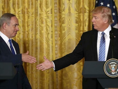 Trump con el 'premier' de Israel, Netanyahu