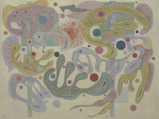 Capricious Forms (Formes capricieuses), July 1937, Oil on canvas, 88.9 x 116.3 cm, Solomon R. Guggenheim Museum, New York, Solomon R. Guggenheim Founding Collection © 2013 Artists Rights Society (ARS), New York/ADAGP, Paris