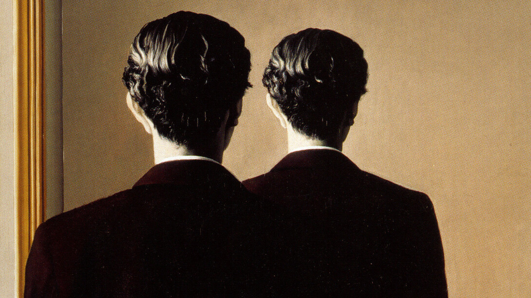 René Magritte, La reproducción prohibida (1937, detalle)