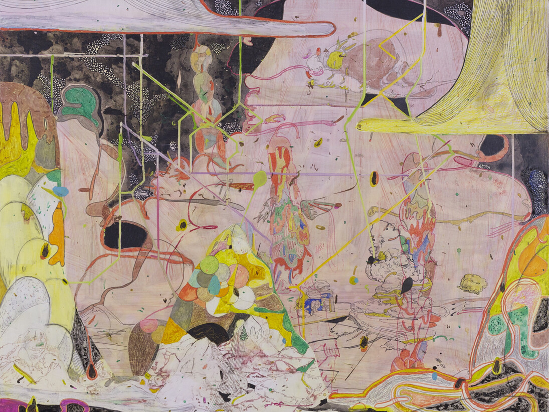 Graeme Todd, Mount Withinland, 2015, mixed media on panel, 80 x 100 cm