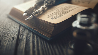 Calligraphy, a story told in ink, sprawled gracefully across the table