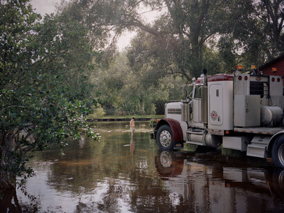 Hannah Modigh, Boy and Cherry Picker Truck (detail), 2012. Courtesy of MoCP