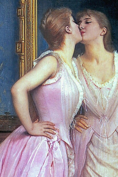 "Vanidad", óleo sobre lienzo, Auguste Toulmouche, 1889