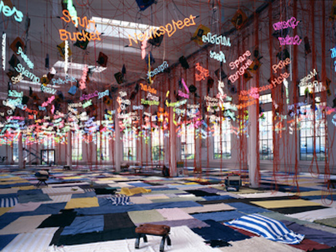 Installation view, 'Jason Rhoades. Tijuanatanjierchandelier,' CAC Centro de Arte Contemporaneo, Malaga,, Spain, 2006 © The Estate of Jason Rhoades . Courtesy the estate, Hauser & Wirth, and David Zwirner