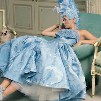 Kate Moss, Fashion: Sarah Burton for Alexander McQueen, Van Cleef & Arpels, and Julian d'Ys, The Ritz, Paris, 2012, for Vogue US, April 2012 issue. Courtesy of V&A Museum of Childhood