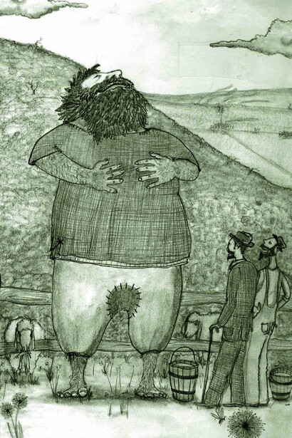 Un disegno raffigurante l'Homo Selvaticus