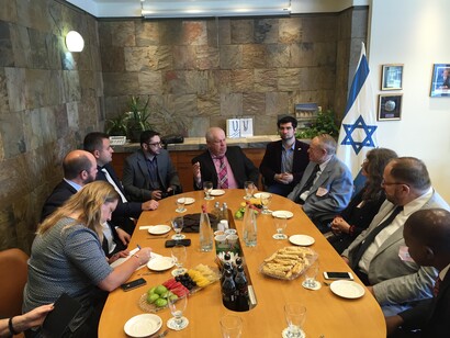 Organization: Terra Santa. Pastor David Hathaway, over 1 million followers. With Ronen Plot , DG of the Knesset