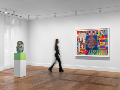 Jeffrey Gibson, This is dedicated to the one I love, exhibition view. Courtesy of Hauser & Wirth