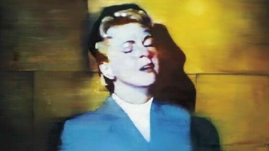 Johannes Kahrs, Untitled (Schmerz), 1994-96, Oil on canvas 43 3/4 x 65 inches (111.13 x 165.1 cm)