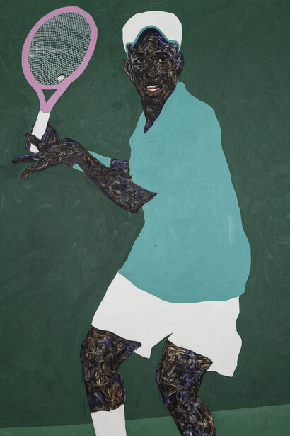 Amoako Boafo, Mr. Palm. Green Wristband, 2022. Mit freundlicher Genehmigung des Unteren Belvedere