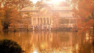 Madrid. El parque de El Retiro en otoño