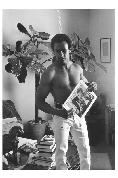 Stephen Shames, At Home, Huey P. Newton Listens to Bob Dylan's Highway 61 Revisited, Berkeley 1970, Gelatin silver, printed 2006, 50.8 x 40.6 cm, Courtesy Steven Kasher Gallery, New York
